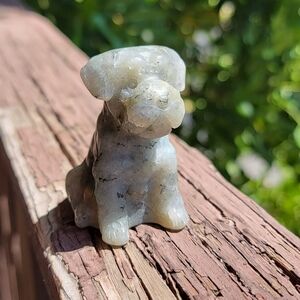 NEW 1.33" x 2.37" LABRADORITE SCHNAUZER